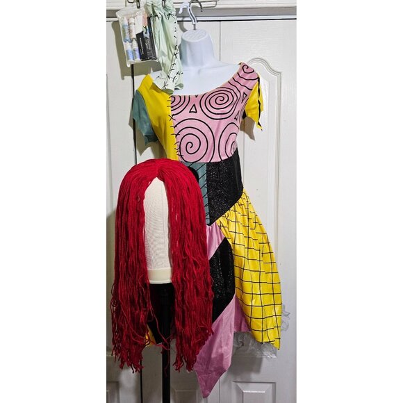 Disguise Dresses & Skirts - The Nightmare Before Christmas Adult Sally Costume Dress Wig Makeup Glovettes LG